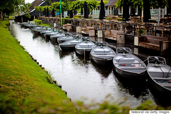 Boats in pond